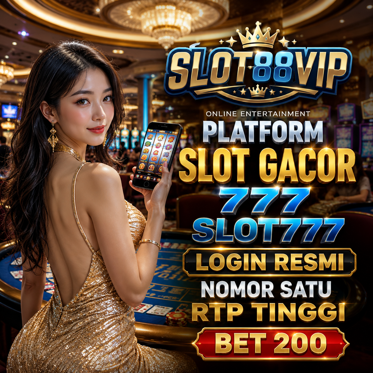 Thumbnail 1 of 3, Poster, SLOT88 VIP Platform SLOT GACOR 777 SLOT777 Login Resmi Nomor Satu RTP Tinggi Bet 200 designed and sold by SLOT88 VIP.